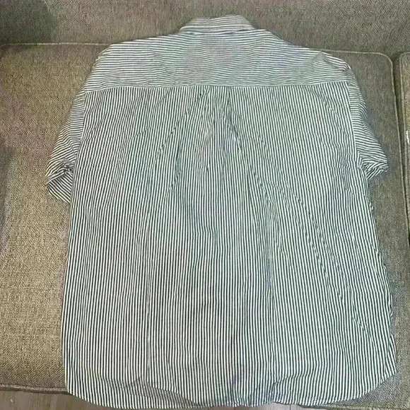 Penguin Munsingwear Shirt Mens XL Green Striped Long Sleeve Button Up - Picture 4 of 6
